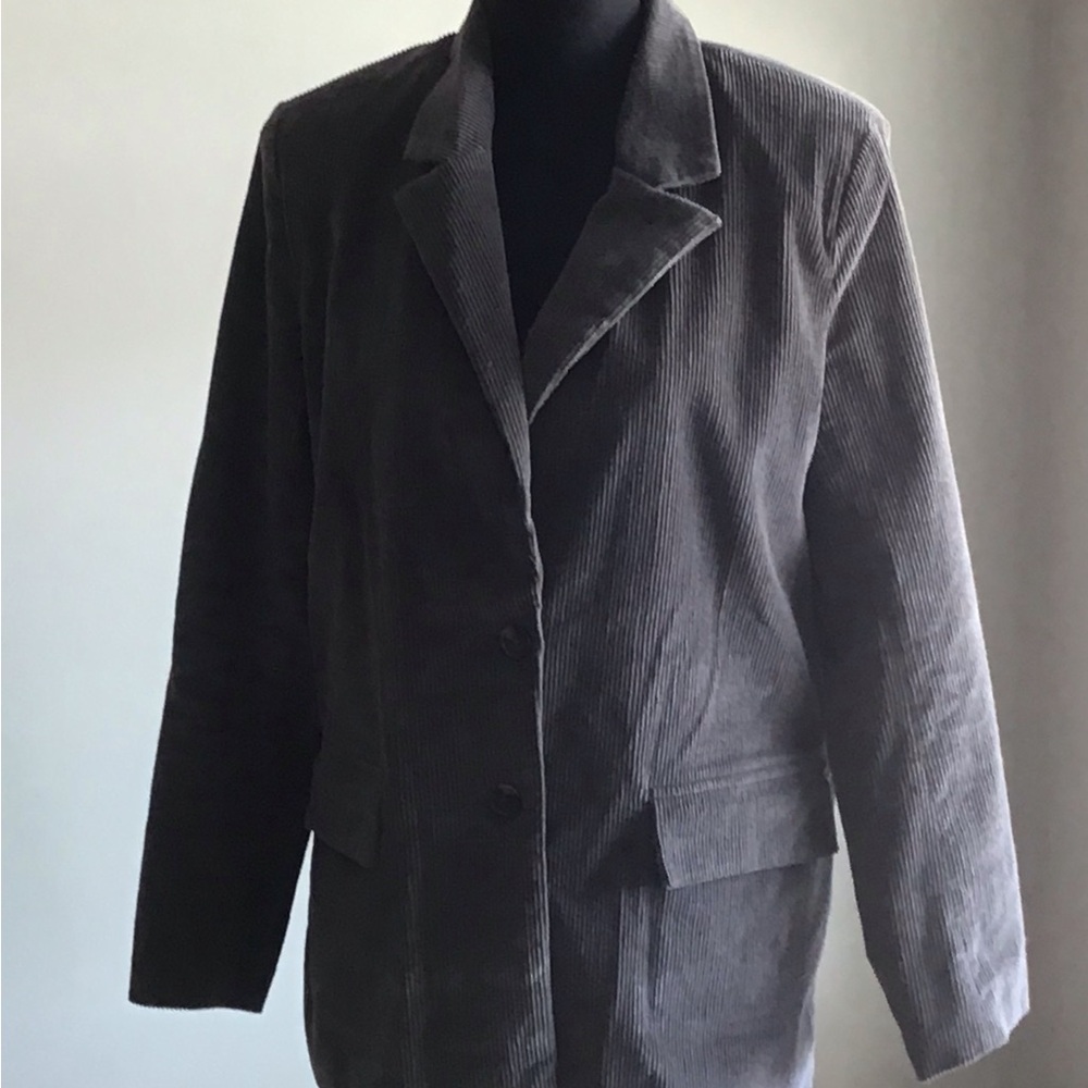 Treasure & Bond Charcoal Corduroy Blazer